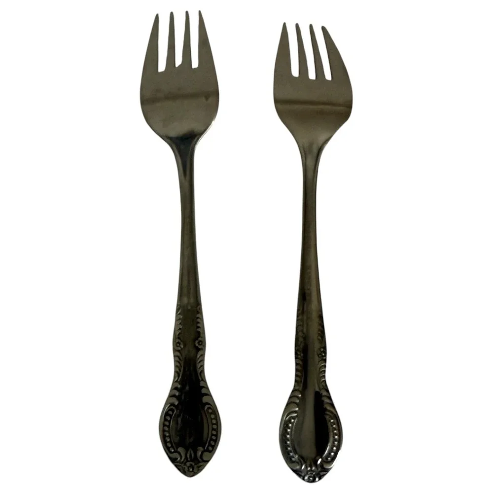 Columbia Stainless Flatware Set Made In Japan 19 Piece Beaded Edge Floral VTG